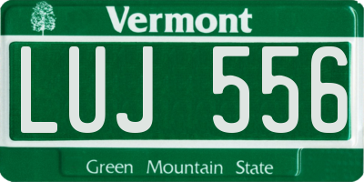 VT license plate LUJ556