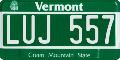 VT license plate LUJ557
