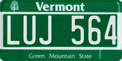 VT license plate LUJ564