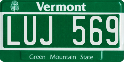 VT license plate LUJ569