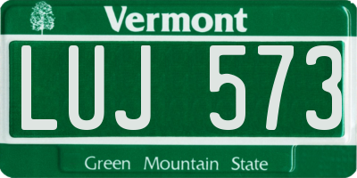 VT license plate LUJ573