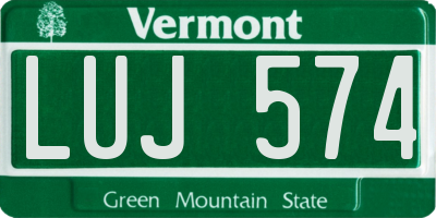 VT license plate LUJ574