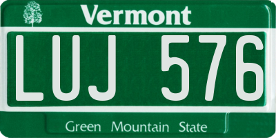 VT license plate LUJ576