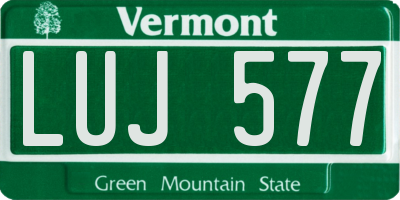 VT license plate LUJ577
