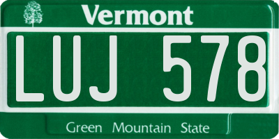 VT license plate LUJ578