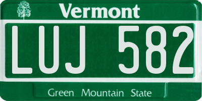 VT license plate LUJ582