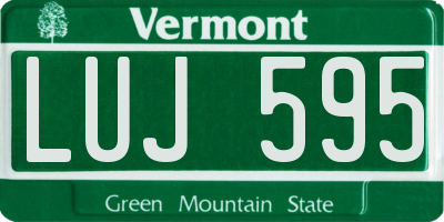 VT license plate LUJ595