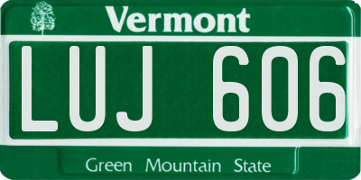 VT license plate LUJ606