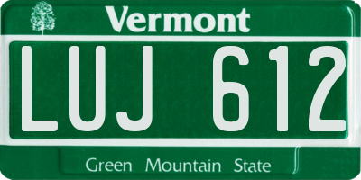 VT license plate LUJ612