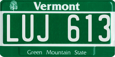 VT license plate LUJ613