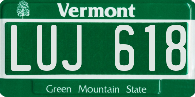 VT license plate LUJ618