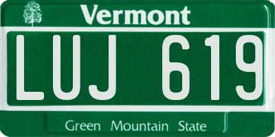 VT license plate LUJ619