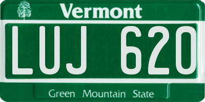 VT license plate LUJ620