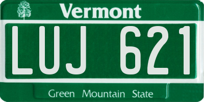 VT license plate LUJ621