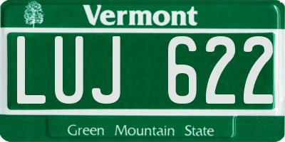 VT license plate LUJ622
