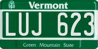 VT license plate LUJ623