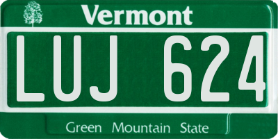 VT license plate LUJ624