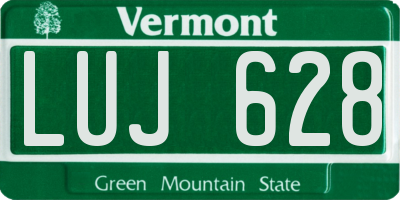 VT license plate LUJ628
