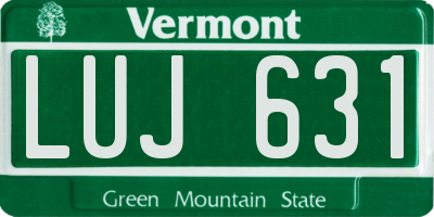 VT license plate LUJ631