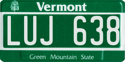 VT license plate LUJ638
