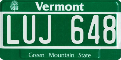 VT license plate LUJ648