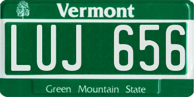 VT license plate LUJ656