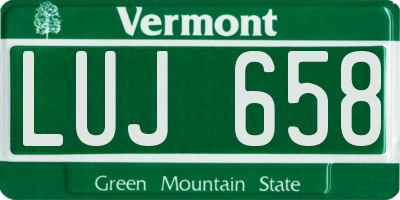 VT license plate LUJ658