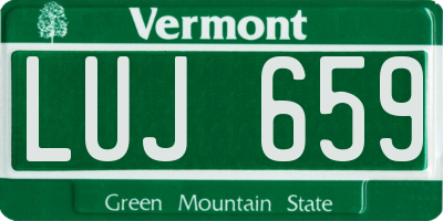 VT license plate LUJ659