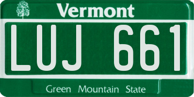VT license plate LUJ661