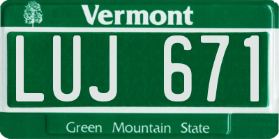 VT license plate LUJ671