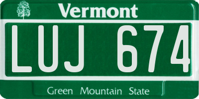 VT license plate LUJ674
