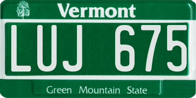 VT license plate LUJ675