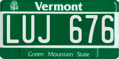 VT license plate LUJ676