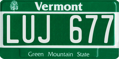 VT license plate LUJ677