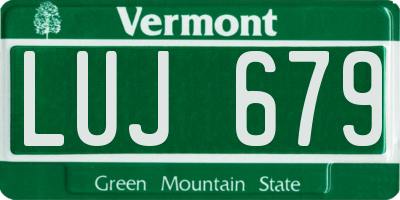 VT license plate LUJ679