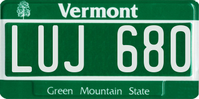 VT license plate LUJ680