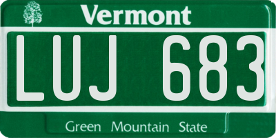 VT license plate LUJ683