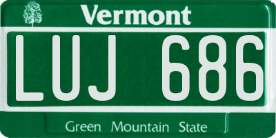 VT license plate LUJ686