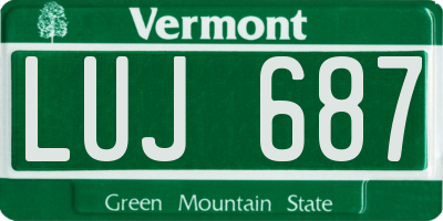VT license plate LUJ687