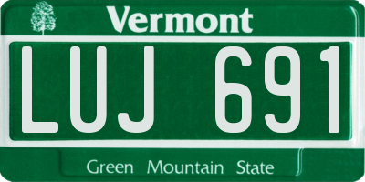 VT license plate LUJ691