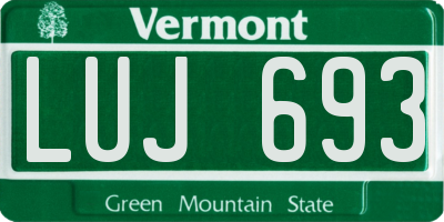VT license plate LUJ693