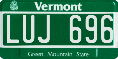 VT license plate LUJ696
