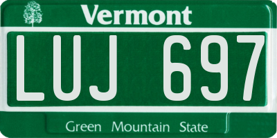 VT license plate LUJ697