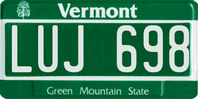 VT license plate LUJ698