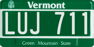 VT license plate LUJ711