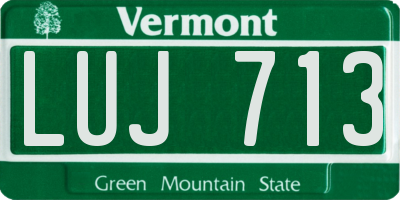VT license plate LUJ713