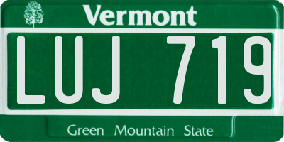 VT license plate LUJ719