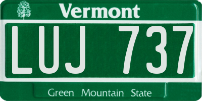 VT license plate LUJ737