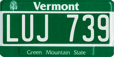 VT license plate LUJ739