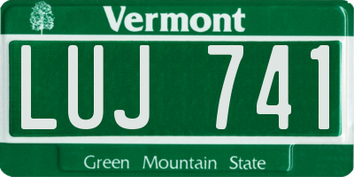 VT license plate LUJ741